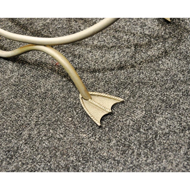 Metal Italian Nickel-Plated Brass Magazine Rack, 1970s For Sale - Image 7 of 8