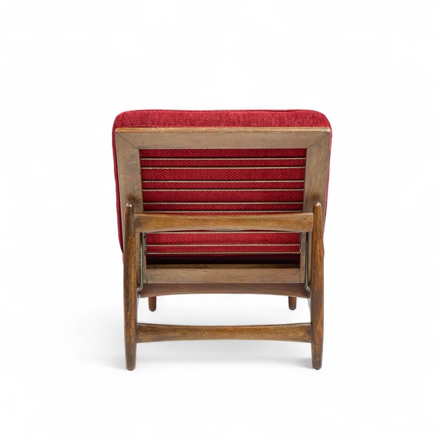 Brown Kofod Larsen for Selig Mid Century Walnut Chaise Lounge Chair For Sale - Image 8 of 12