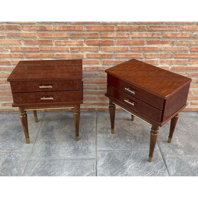 Vintage Wood Nightstands, 1970s, Set of 2 For Sale - Image 16 of 18
