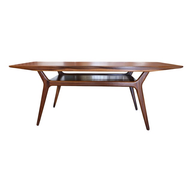 Coffee Table in Teak and Walnut from Vamdrup Stolefabrik, 1960s For Sale