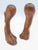 1960s Mid Century Modern Wood Carved Candlesticks - Pair For Sale - Image 5 of 11