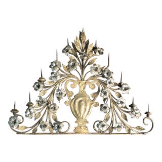 17th Century Italian Silver & Gold Gilt Metal 11 Light Candelabrum For Sale