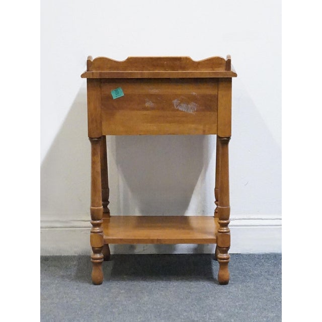 Tell City Young Republic Solid Hard Rock Maple Colonial Early American 19" Nightstand For Sale - Image 10 of 11