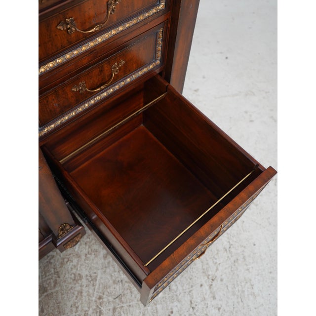 1990s Maitland Smith Neoclassical Mahogany Credenza For Sale - Image 5 of 17