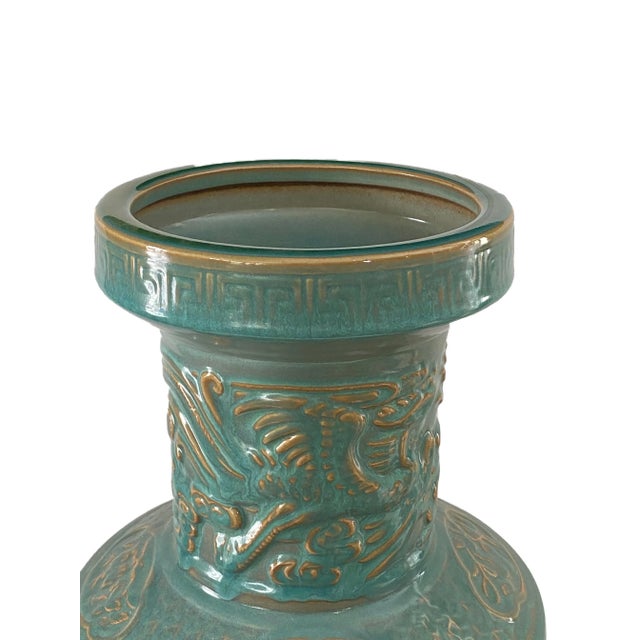 Chinoiserie Large Porcelain Dragon Vase For Sale In New York - Image 6 of 12