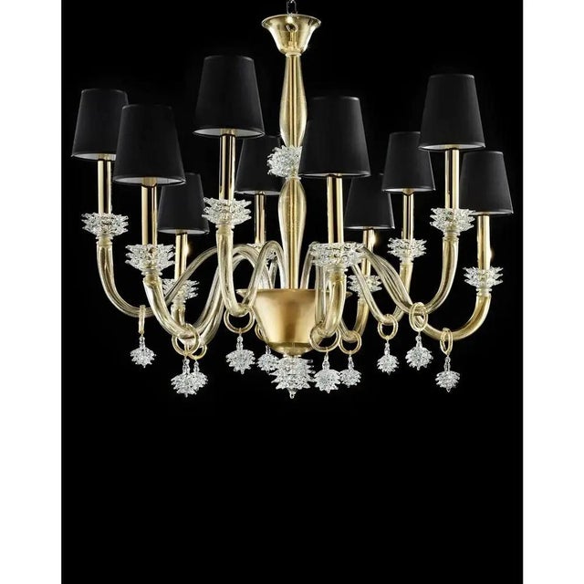 Glass Venetian Rostrato Murano Glass Chandelier by Simoeng for Simoeng For Sale - Image 7 of 8