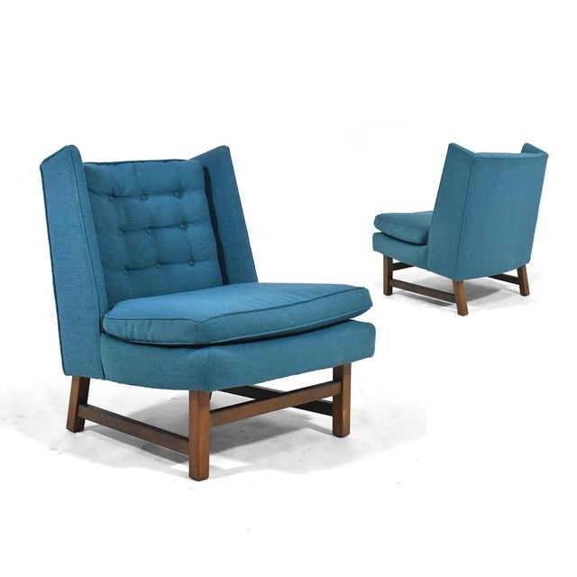 Edward Wormley Lounge Chairs by Dunbar (Pair) For Sale - Image 9 of 10