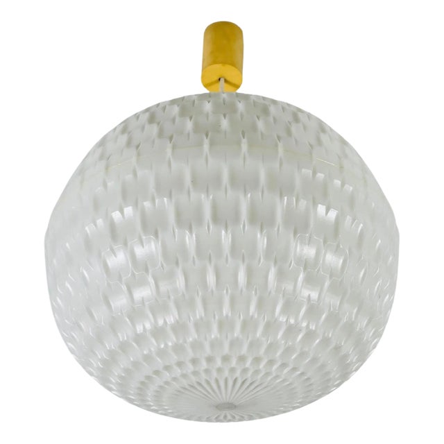 White Pendant Lamp by Aloys Gangkofner for Peill and Putzler, 1970s For Sale