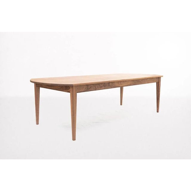 American Adair Table, Refined English Rustic Dining Table in Walnut For Sale - Image 3 of 9