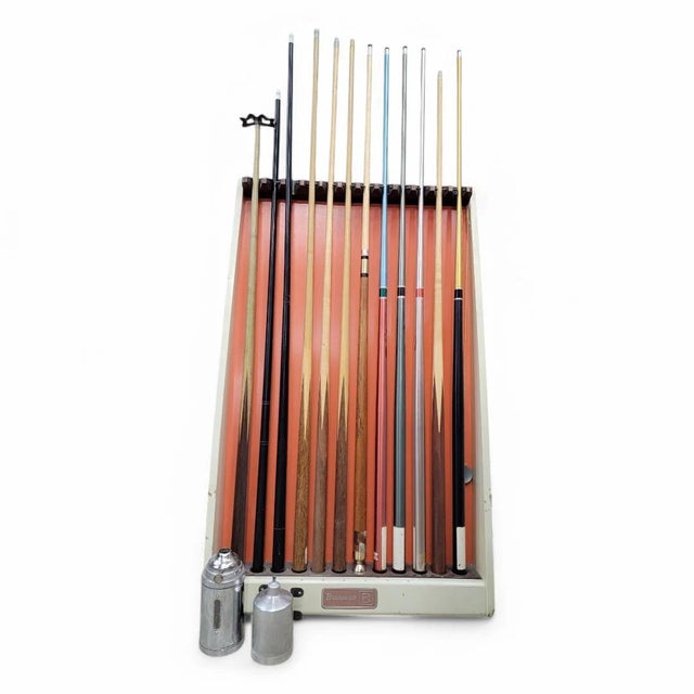 Vintage Brunswick Pool Table With Accessories For Sale - Image 10 of 11