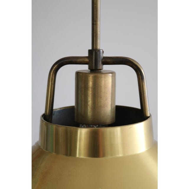 Metal Danish Brass Hanging Lamp by Fritz Schlegel for Lyfa, 1960s For Sale - Image 7 of 9