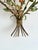 1960s Italian Hand-Painted Tôle Rose Bouquet Two-Light Wall Sconce, 1950s For Sale - Image 5 of 15