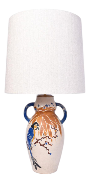 Parrots Ceramic Lamp, 1930s