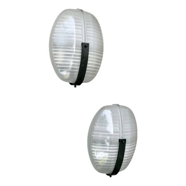 Vintage Lambda Wall Lamps by Vico Magistretti for Artemide, 1961, Set of 2 For Sale