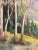 1950s Mid Century Perlita Stokes Plein Air Painting Landscape Oil Board Gilt Wood Frame California Impressionism For Sale In Los Angeles - Image 6 of 12