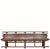 Antique 111" Elm Wood Bench With Tiered Backrest For Sale