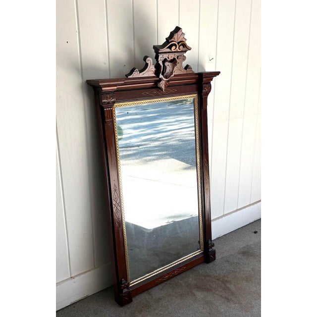 Victorian Antique Victorian Maitland-Smith Style Giltwood Pier Mirror For Sale - Image 3 of 5