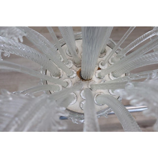 Transparent Murano Glass Chandelier, 1980s For Sale - Image 15 of 18