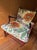 Mid-Century Modern Country Armchair & Ottoman Reupholstered in Josef Frank “Aralia” Linen for Svenskt Tenn For Sale - Image 3 of 7