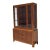 Vintage Bernhardt Oak Glass Display Hutch Cabinet With Light, 1980s, Traditional For Sale