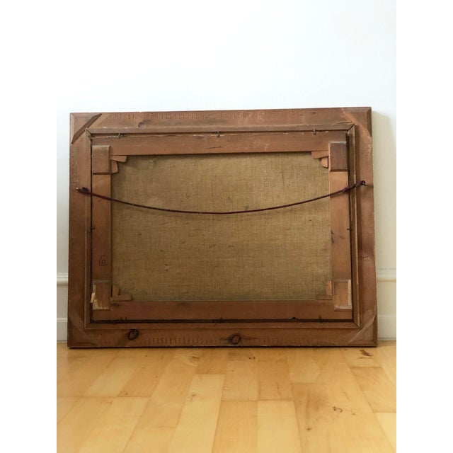 Vintage Original Seascape Oil Painting, Signed Large Coastal Landscape For Sale - Image 10 of 10