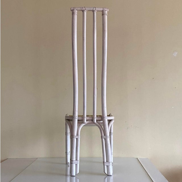 Italian White Bamboo Chairs, 1970s, Set of 6 For Sale - Image 17 of 18