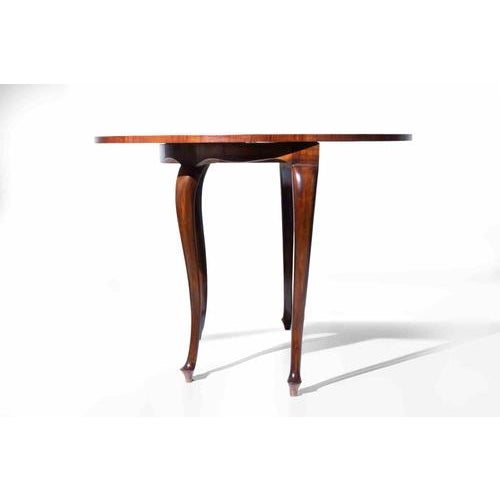 1950s Vintage George III Style Walnut Demi-Lune Folding Game Table, England, 1950s For Sale - Image 5 of 12