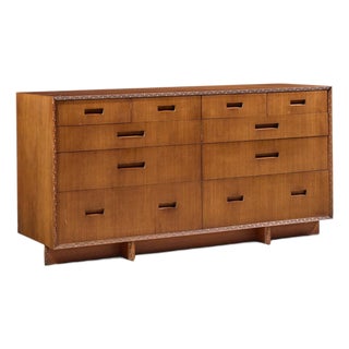 Frank Lloyd Wright for Henredon Taliesin Mid Century 10 Drawer Mahogany Lowboy Dresser For Sale