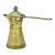Early 20th Century Handmade Calligraphy-Engraved Moorish Brass Coffee Pot Accent For Sale