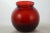 Mid-Century Modern Red Ruby Glass Ball Vase For Sale - Image 3 of 3