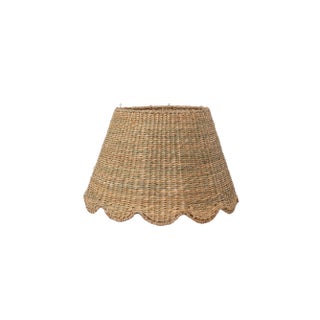 16" Scalloped Lamp Shade in Seagrass For Sale