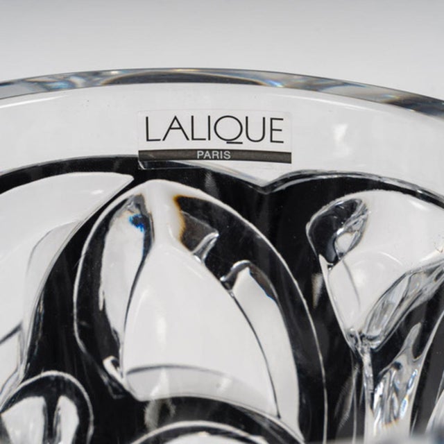 Vintage Swirl Vase in Black-Glazed Clear Crystal by Lalique Crystal, 1926 For Sale - Image 3 of 6