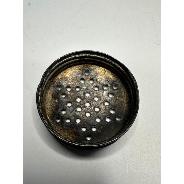 19th Century Antique Atterbury Opaque Blue Waffle Pattern Sugar Shaker, c. 1880 For Sale - Image 5 of 10
