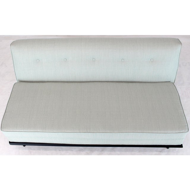 New Upholstery John Widdicomb Mid-Century Modern Loveseat Couch For Sale - Image 9 of 9