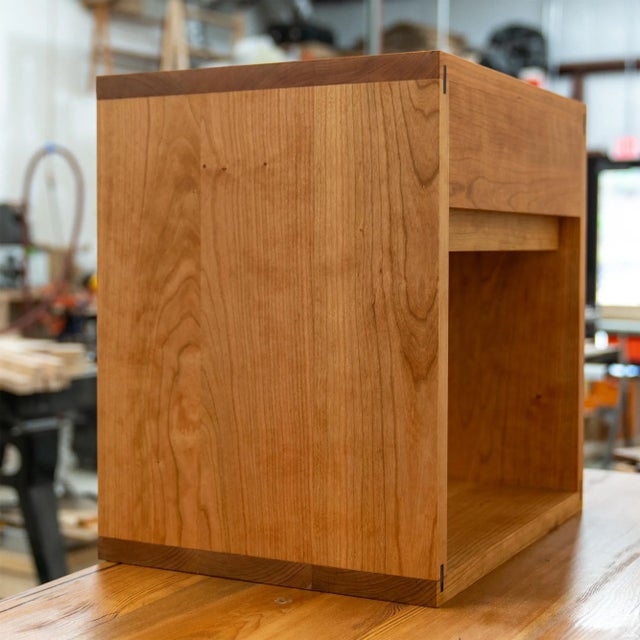 Mid-Century Modern Modern Style Cherry Nightstand For Sale - Image 3 of 6