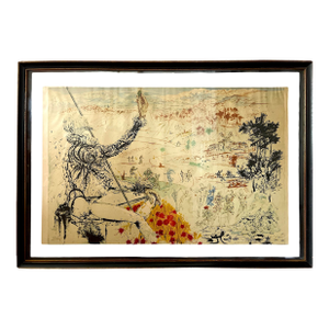 Framed 1950s Signed Salvador Dalí Lithograph Don Quixote l'Age d'Or From Don Quichotte De La Mancha