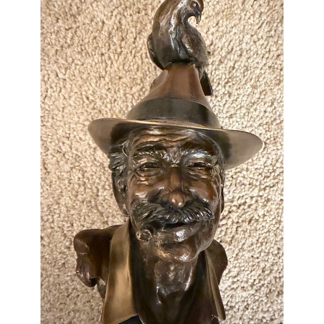 Bronze "Perch" George Lundeen Bronze Bust For Sale - Image 8 of 8