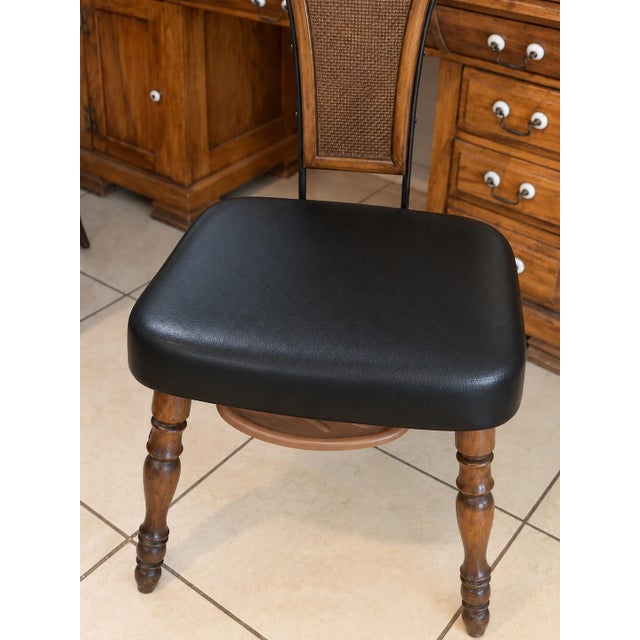 Mid 20th Century Vintage Babcock-Phillips Gentleman’s Valet Chair With New Black Leather Seat For Sale - Image 5 of 11