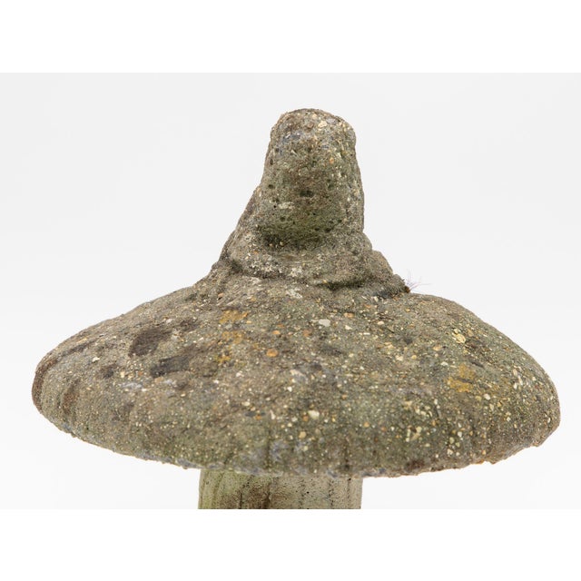 Gray Composite Stone Toadstool Garden Ornament, English Mid 20th C. For Sale - Image 8 of 9