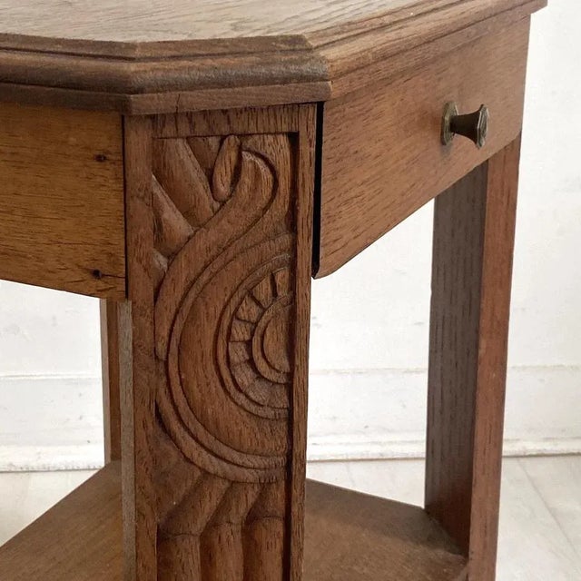Brown Art Deco Side Table or End Table, 1930s For Sale - Image 8 of 10