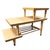 1950s 1950s Mid-Century Modern Wood Laminate and Brass Three-Tier Side Lamp Table For Sale - Image 5 of 8