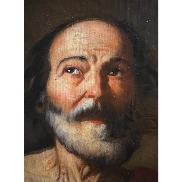 Follower of José de Ribera, Saint Jerome, Late 17th Century, Oil Painting on Canvas, Framed For Sale - Image 6 of 7