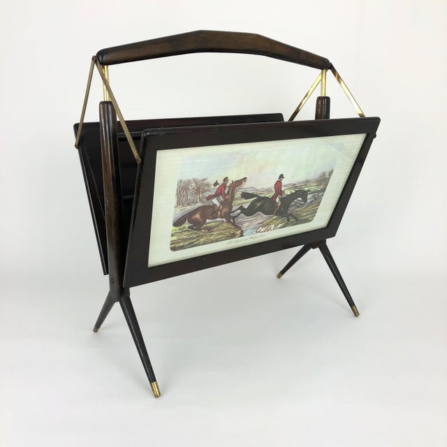 Mid-Century Italian Magazine Rack in Ico Parisi Style For Sale - Image 3 of 18