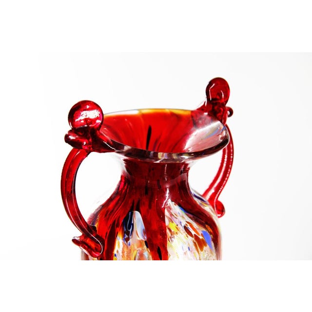 Red Amphora Vase by MadeForSoul For Sale - Image 7 of 10