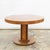 Post-modern neo-classic pedestal table by Michael Taylor for Baker (unmarked), with circular veneer burl medallion and...