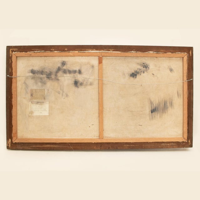 XL Mid 20th Century Surrealist Painting, Manner of Chagall, Framed For Sale In Dallas - Image 6 of 12