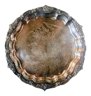 Vintage Large Footed Silver-Plated Tray by Pilgrim