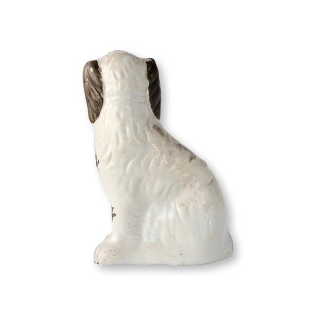 Mid 19th Century Antique English King Charles Staffordshire Dog For Sale - Image 5 of 5