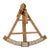 Vintage Oversized Wooden Figural Octant With Painted Degree Scale For Sale