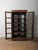 Rustic European Glass-Front Wood Cabinet With Dual-Sided Doors For Sale - Image 3 of 9